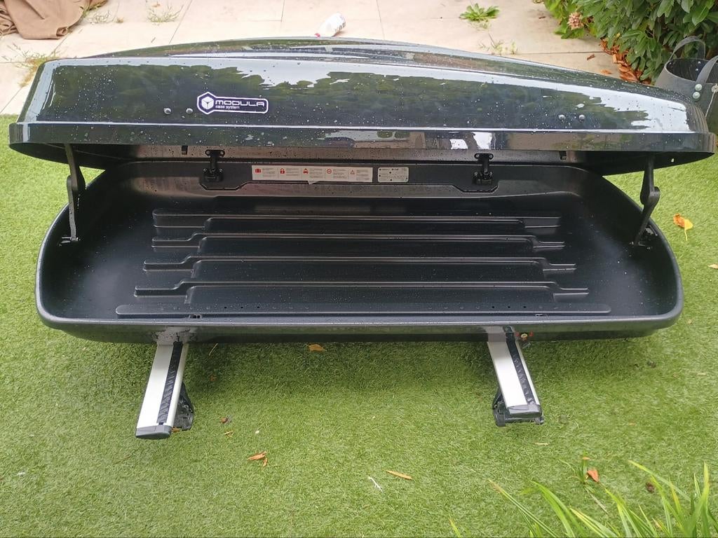 Modula Ciao 430 liter dakkoffer - Hoogglans zwart nieuwstaat, Auto diversen, Dakkoffers, Ophalen, Zo goed als nieuw