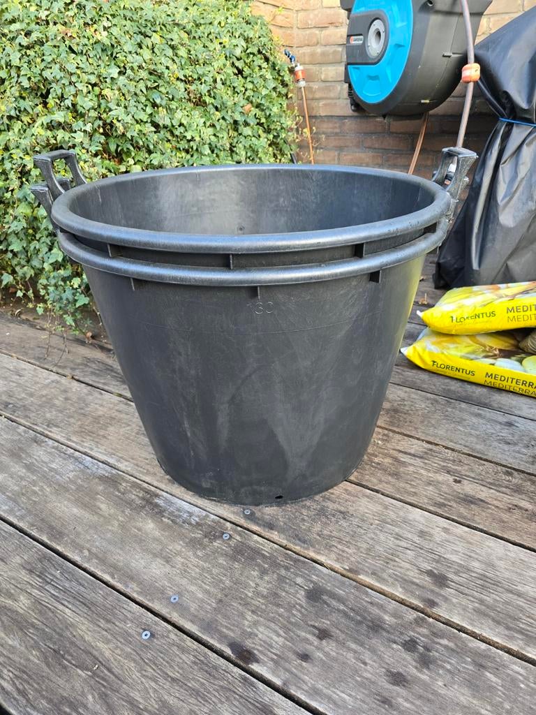 Nieuwe boomkuipen - Grote Zwarte Plantenbakken voor Buiten, Tuin en Terras, Kunststof, Rond, Nieuw, Ophalen of Verzenden