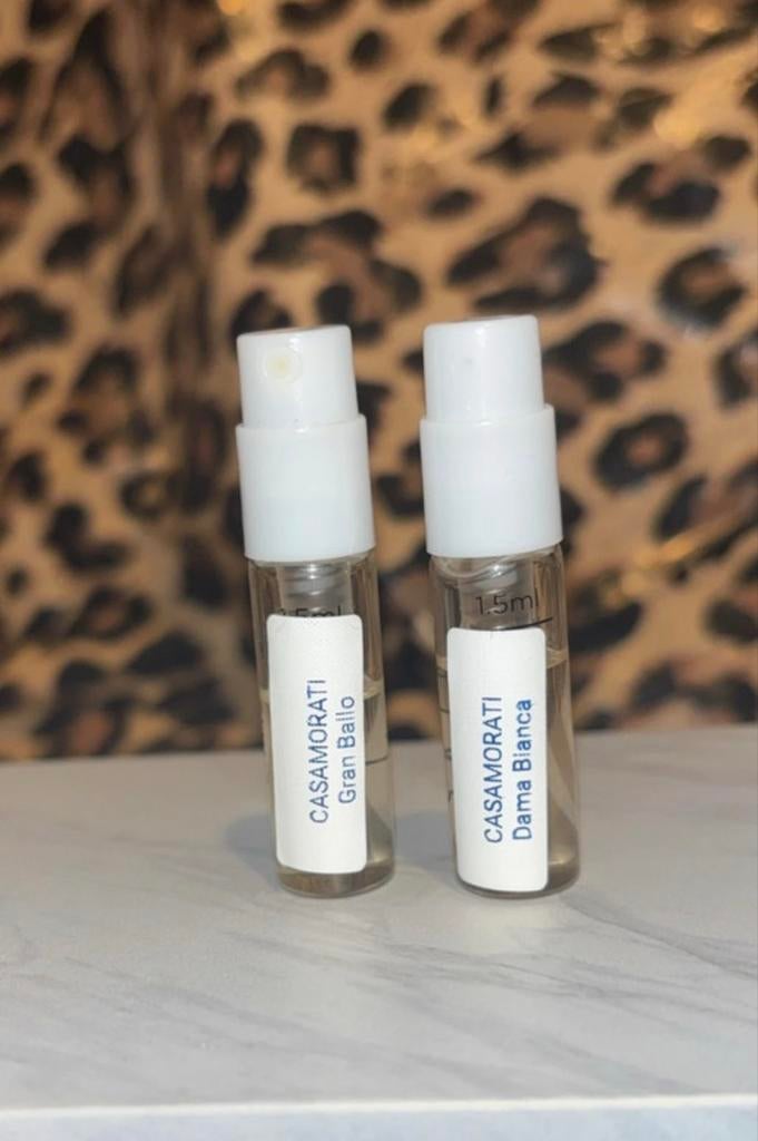 Casamorati Dama Bianca & Gran Ballo samples, Sieraden, Tassen en Uiterlijk, Uiterlijk | Parfum, Zo goed als nieuw, Verzenden