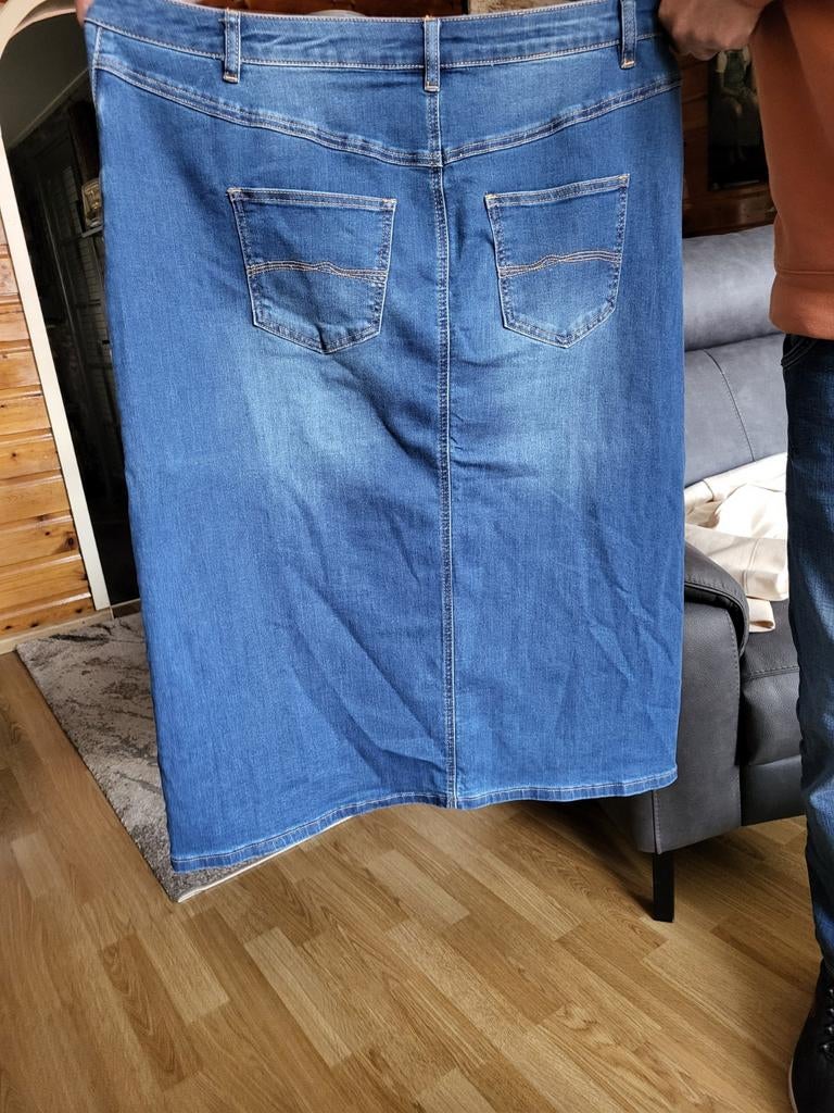 Spijkerrok B. Copenhagen maat 48, zgan, Blauw, Maat 46/48 (XL) of groter, Ophalen of Verzenden, Zo goed als nieuw