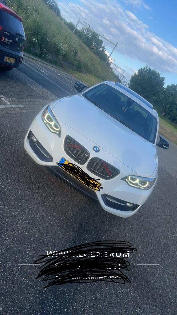 Glanzend zwarte spoiler en spiegelkappen BMW 2 serie, Gebruikt, Achterklep, Ophalen of Verzenden, Achter