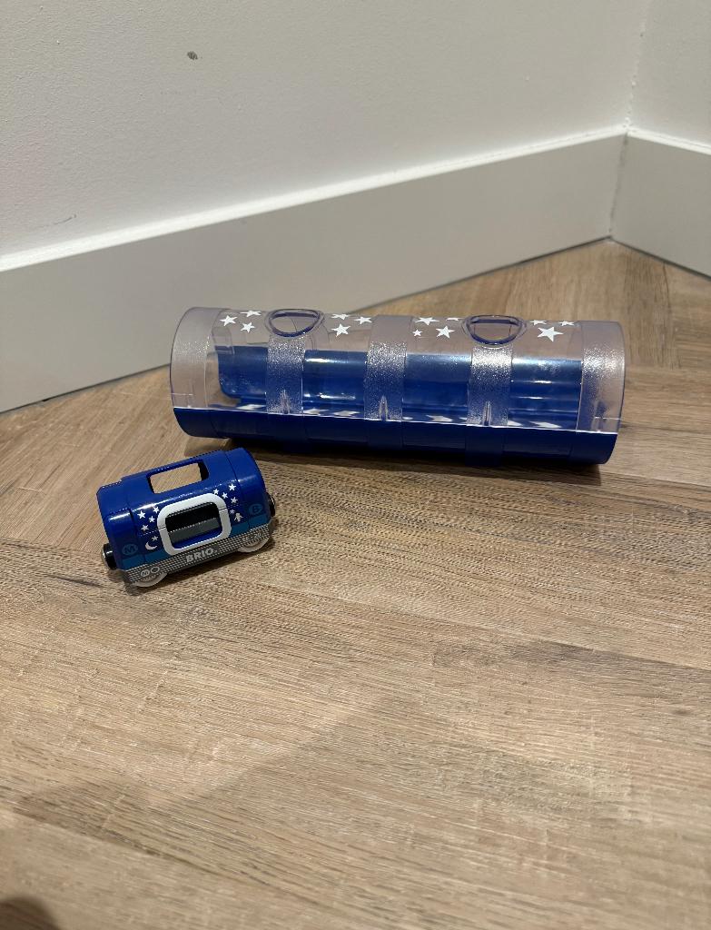 ZGAN Brio houten trein glow in the dark tunnel 33790 set, Ophalen of Verzenden, Gebruikt