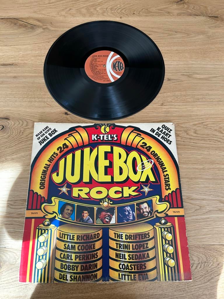 K-Tel's Jukebox Rock LP - 24 Original Hits, Cd's en Dvd's, Ophalen of Verzenden, Gebruikt, 12 inch, Rock-'n-Roll