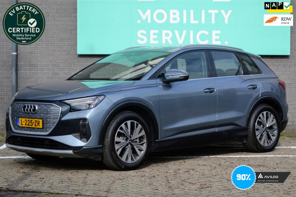 Audi Q4 e-tron 40 Launch edition Advanced 77 kWh SOH90% Warm, Gebruikt, 520 km, Blauw, Origineel Nederlands