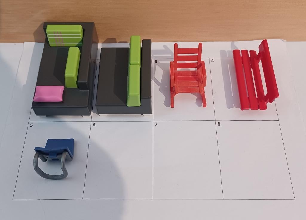 playmobil meubel kast bed stoel...., Ophalen of Verzenden, Gebruikt, Los playmobil