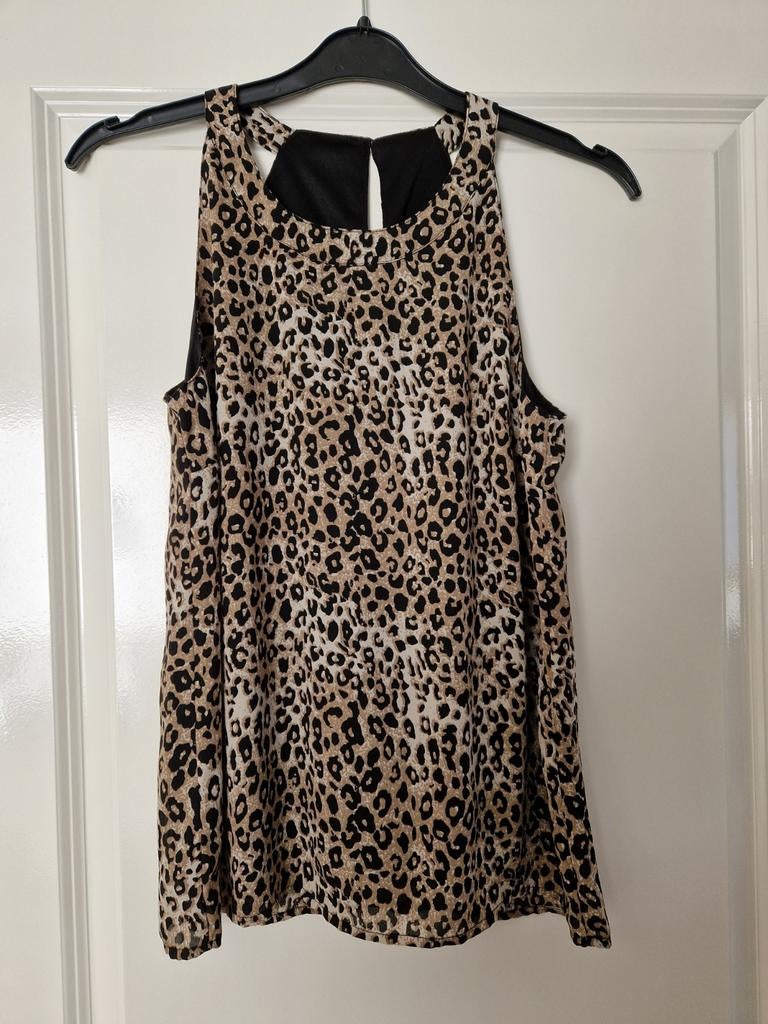 Top panterprint maat 38 van Pigalle, Kleding | Dames, Tops, Maat 38/40 (M), Bruin, Ophalen of Verzenden, Zonder mouw