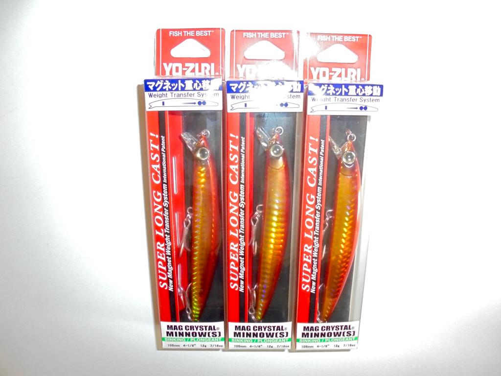 Yo-Zuri Magnet Crystal Minnow 10,5cm 12g Sinking Rapala., Ophalen of Verzenden, Nieuw, Overige typen