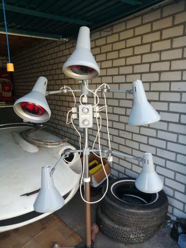 Vintage kappers lamp uniek item jaren 70, Ophalen, Gebruikt, 100 tot 150 cm, Vintage indistrueel