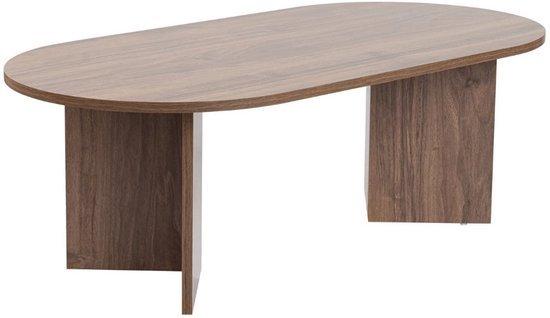 IRIS walnoten ovale salontafel 60Bx119Lx40H cm, Overige materialen, 100 tot 150 cm, Skye Decor, Klassiek