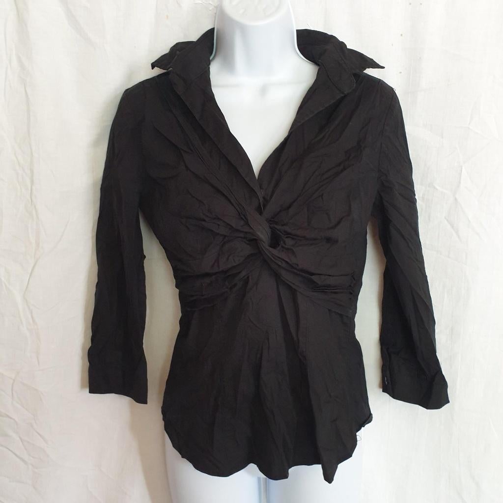 Zwart shirt, gaaf model. mt M Merk MNG Suit, Maat 38/40 (M), ., Zwart, Ophalen of Verzenden