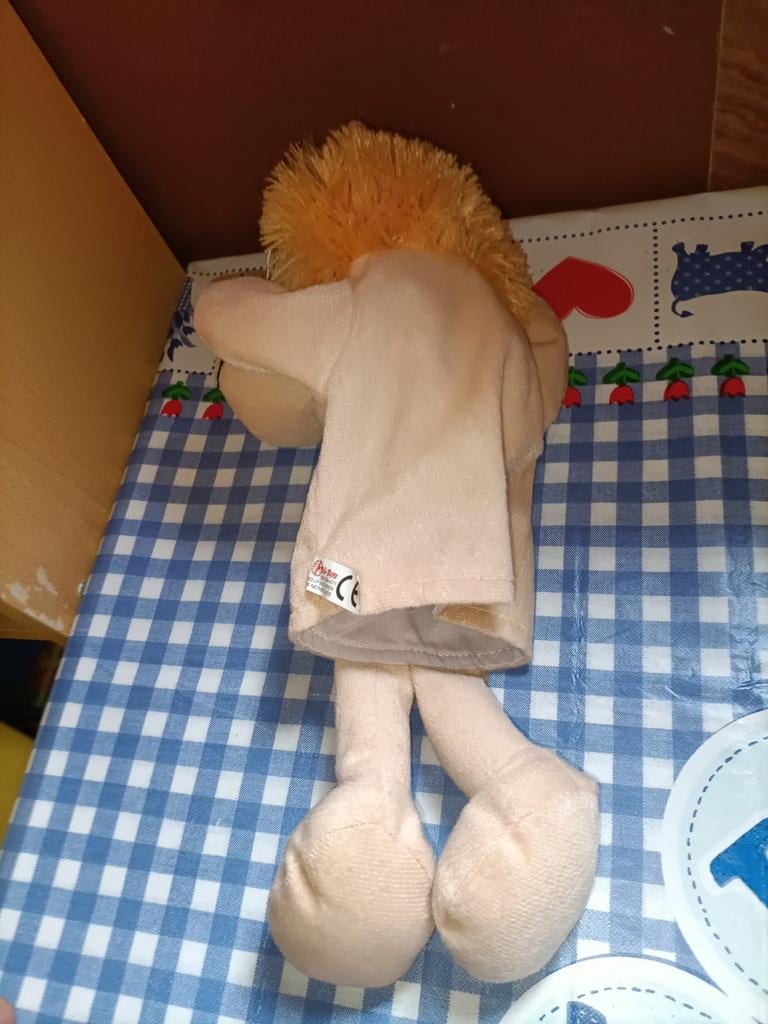 Leeuw handpop Eddy Toys 38 cm groot, Ophalen of Verzenden, Zo goed als nieuw, Overige typen