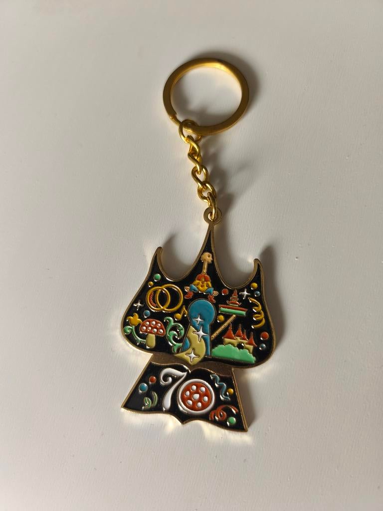 Efteling 70 jaar sleutelhanger, Verzamelen, Efteling, Ophalen of Verzenden, Zo goed als nieuw, Gebruiksvoorwerp