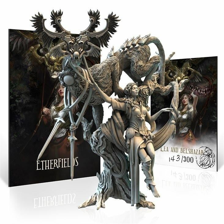 Gezocht: Lea & Belshazar resin Etherfields Awaken Realms, Ophalen of Verzenden, Nieuw, Groter dan 1:35, Figuur of Figuren