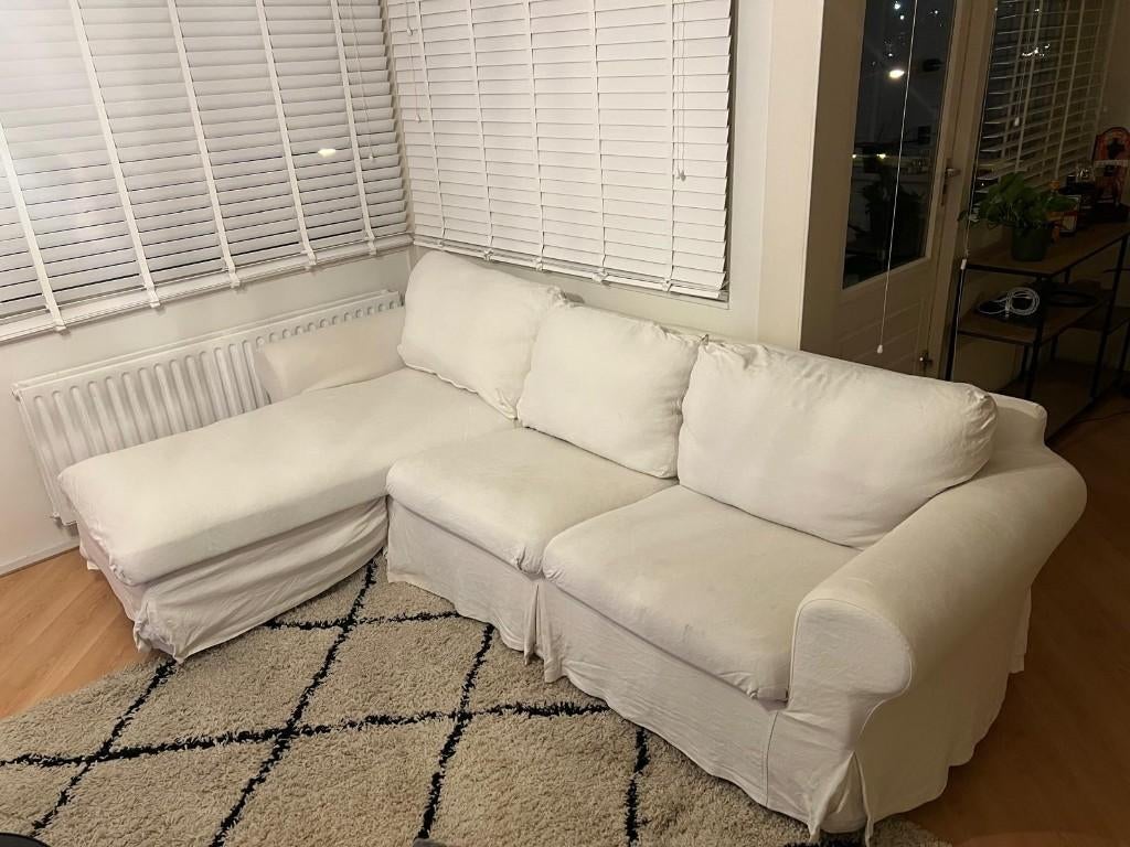 IKEA EKTORP 3-zitsbank met chaise longue., Huis en Inrichting, Banken | Sofa's en Chaises Longues, Ophalen, 250 tot 300 cm, Gebruikt