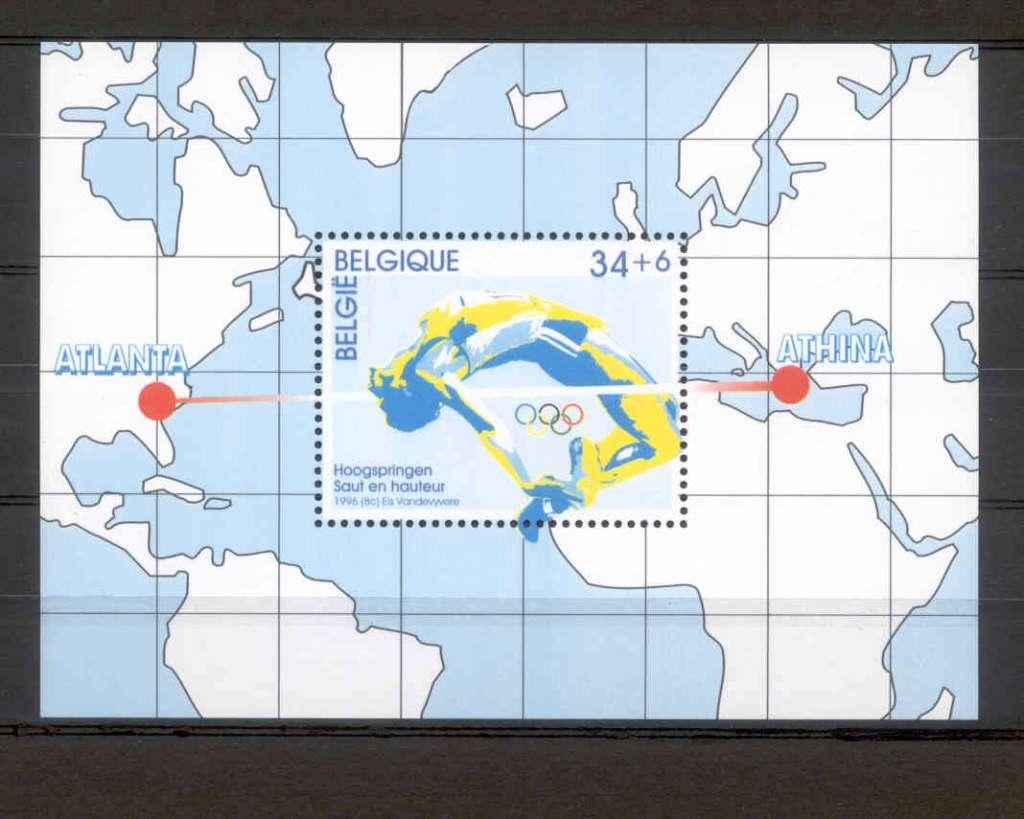 België 1996 Blok Olympische Spelen Atlanta **, Postzegels en Munten, Orginele gom, Olympische Spelen, Ophalen of Verzenden, Postfris