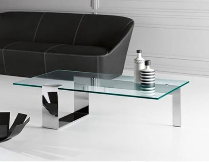 Tonelli salontafel - Glas en Chroom - Zeer goede staat, Ophalen, Zo goed als nieuw, Glas