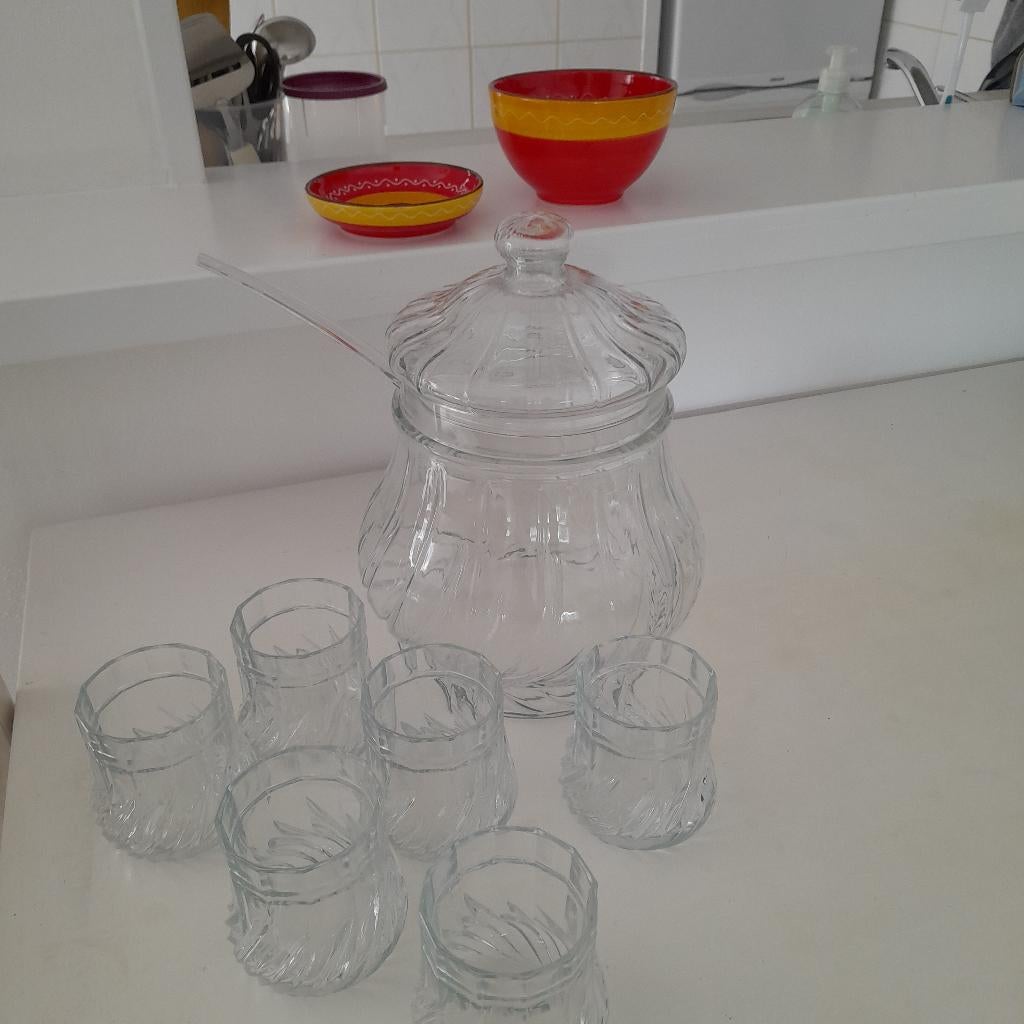 Glazen bowlset, Ophalen, Glas of Glazen, Overige stijlen, Glas