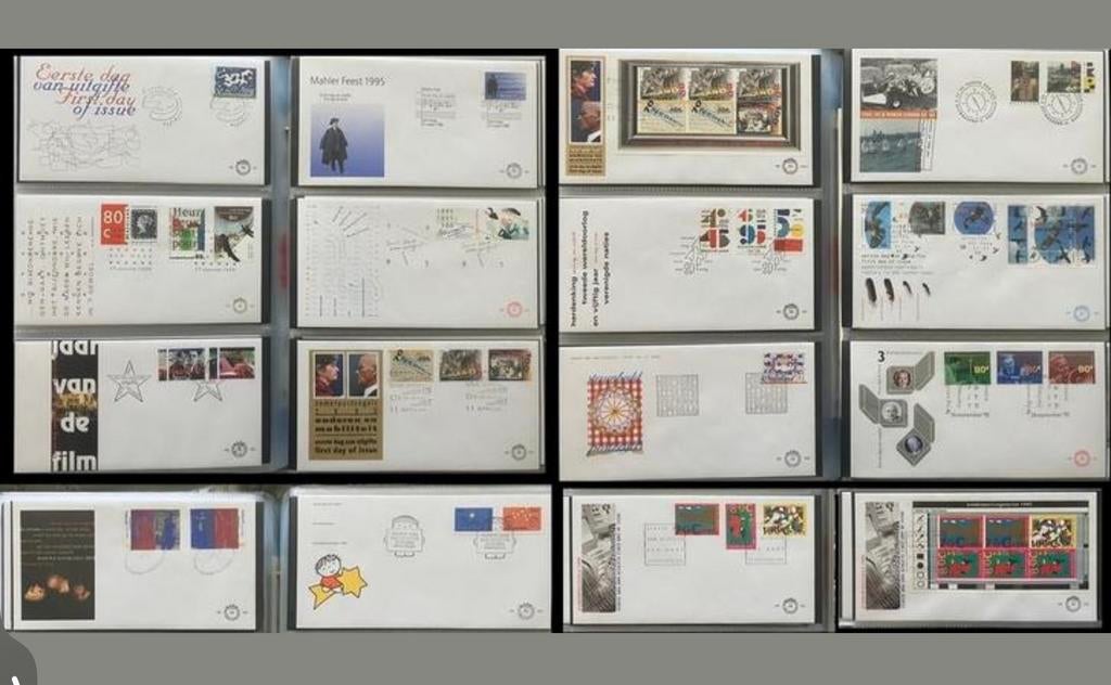 FDC jaargang 1995  E331 - E343 compleet onbeschreven, Ophalen of Verzenden, Onbeschreven, Nederland