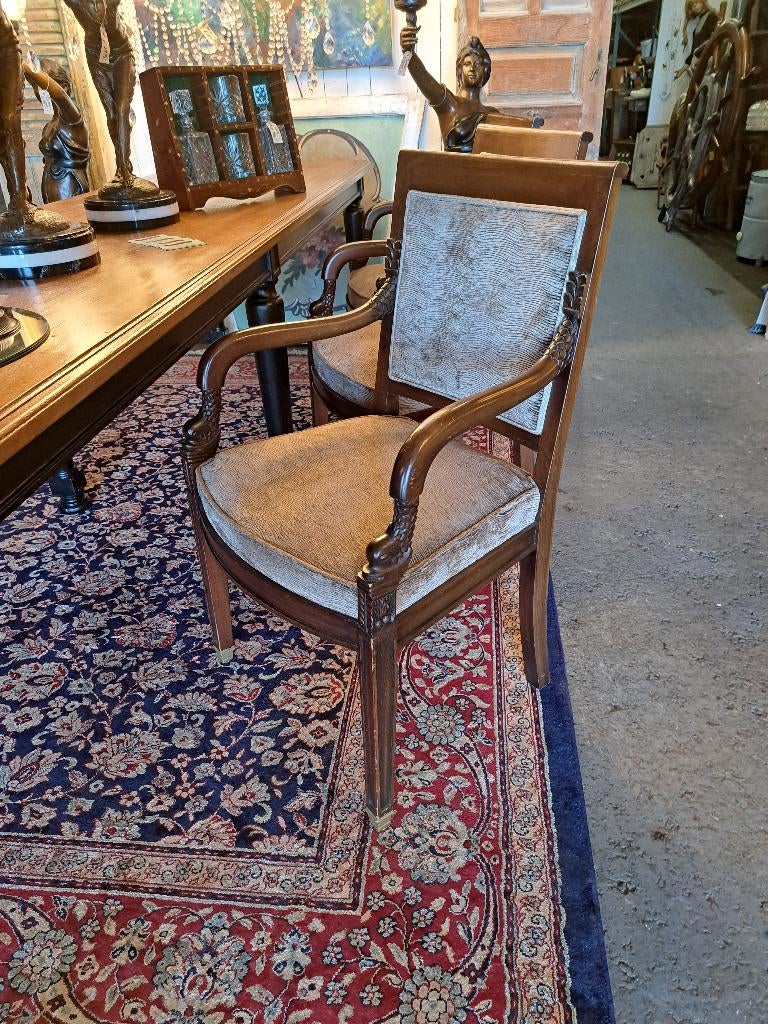 Zeer mooie stoelen met armleuning in Empire stijl erg mooi, Antiek en Kunst, Ophalen