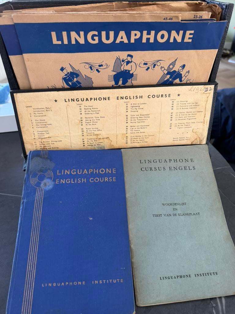 Vintage Linguaphone Engelse cursus, Ophalen, Gelezen, Non-fictie