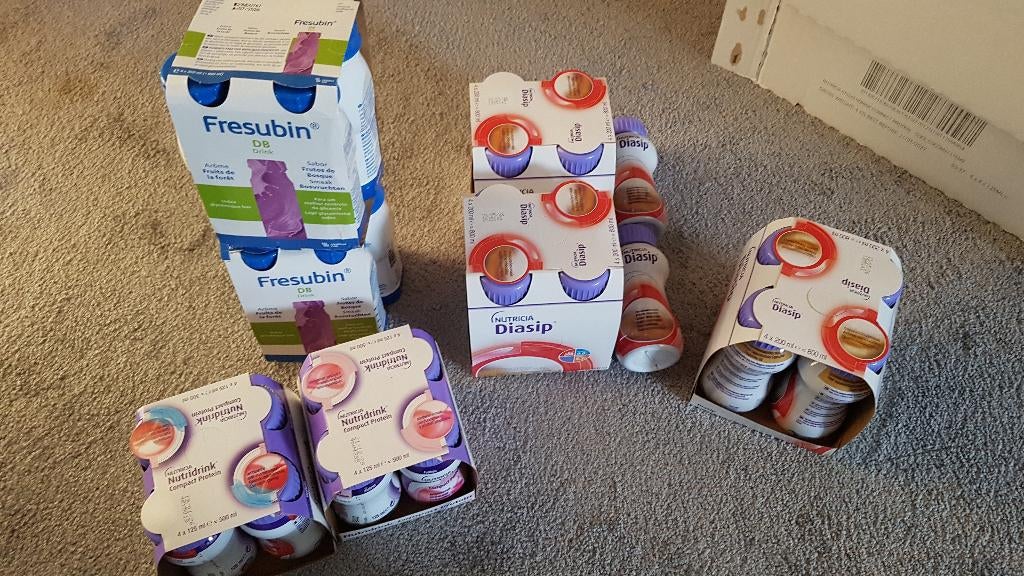 Drinkvoeding: Fresubin en Nutridrink compact en diasip, Diversen, Levensmiddelen, Ophalen of Verzenden