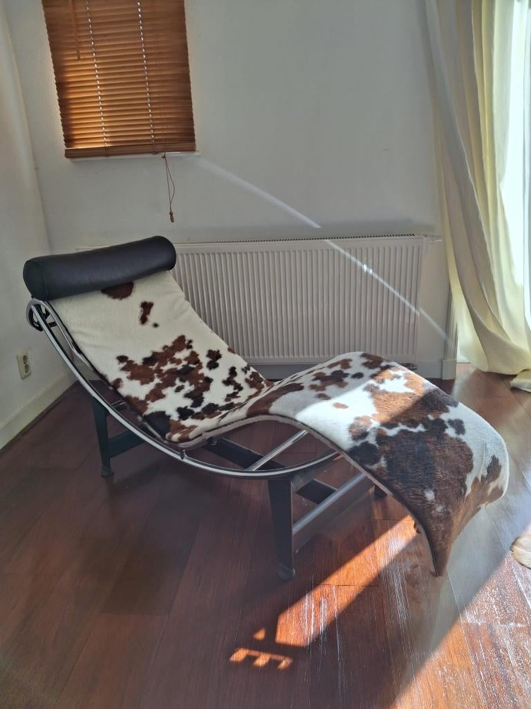 Chaise longue leer identiek aan het model LC4 Le Corbusier, Ophalen, Gebruikt, Eenpersoons, LC4 Le Corbusier