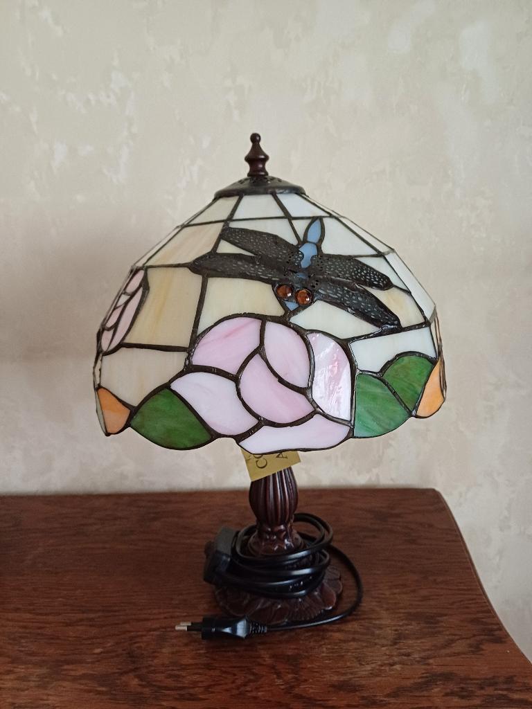 Tiffany tafellamp Bolzano, Zo goed als nieuw, Overige materialen, Minder dan 50 cm, Ophalen