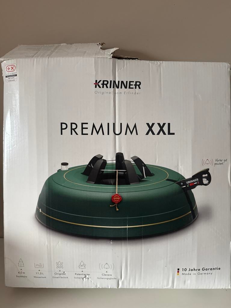 Krinner Premium XXL Kerstboomstandaard, Diversen, Kerst, Ophalen of Verzenden, Zo goed als nieuw