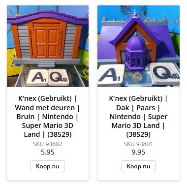 K'nex Nintendo | Super Mario 3D Land | (38529) Wand + dak, Kinderen en Baby's, Speelgoed | Bouwstenen, Gebruikt, Ophalen of Verzenden