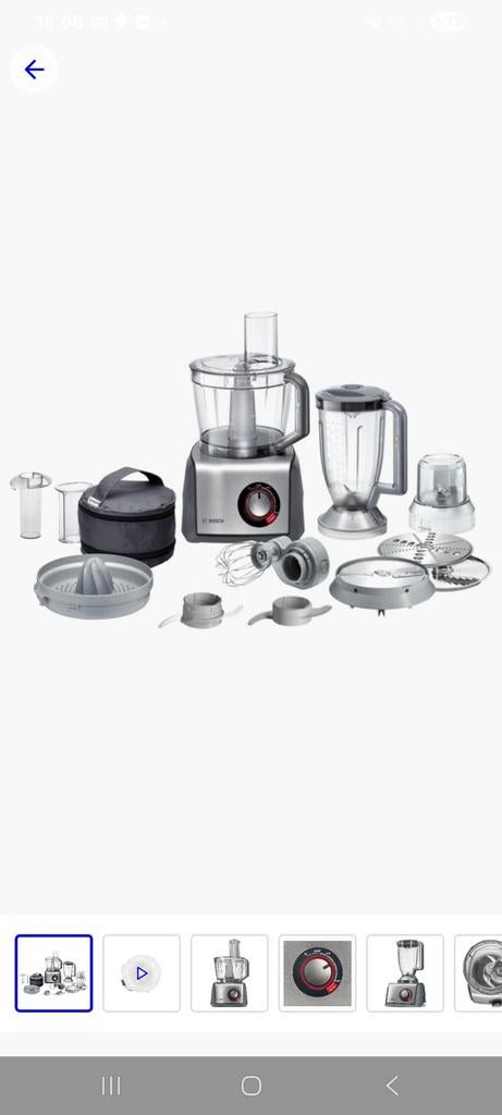 Krachtige keukenmachine - Bosch, 3 snelheden of meer, Ophalen of Verzenden, Zo goed als nieuw, 2 tot 3 liter