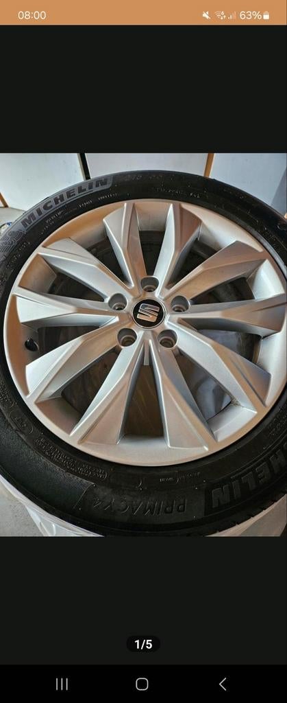 Nieuwe banden Michelin en geen beschadigingen op de velgen, Velg(en), Nieuw, 17 inch, Ophalen of Verzenden