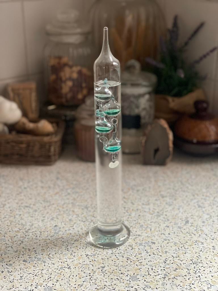 Antieke Galileo Thermometer Woonaccessoire Decoratie Glasbol, Ophalen of Verzenden
