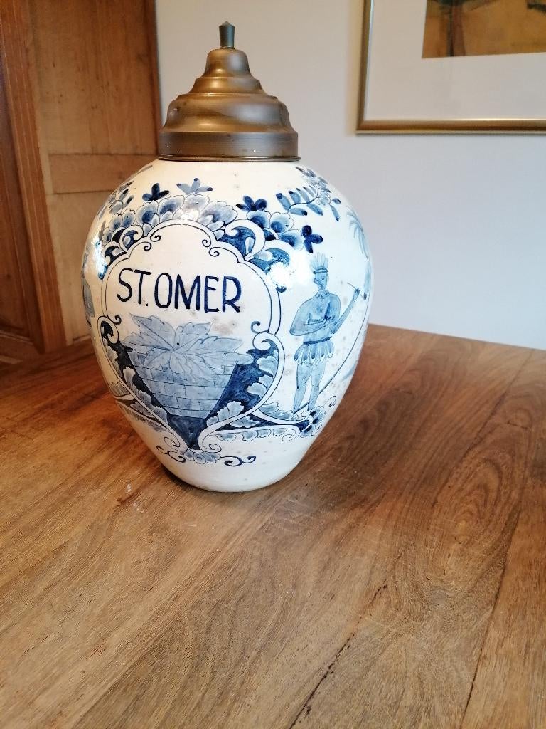 Tabakspot Sint Omer, Antiek en Kunst, Antiek | Keramiek en Aardewerk, Ophalen