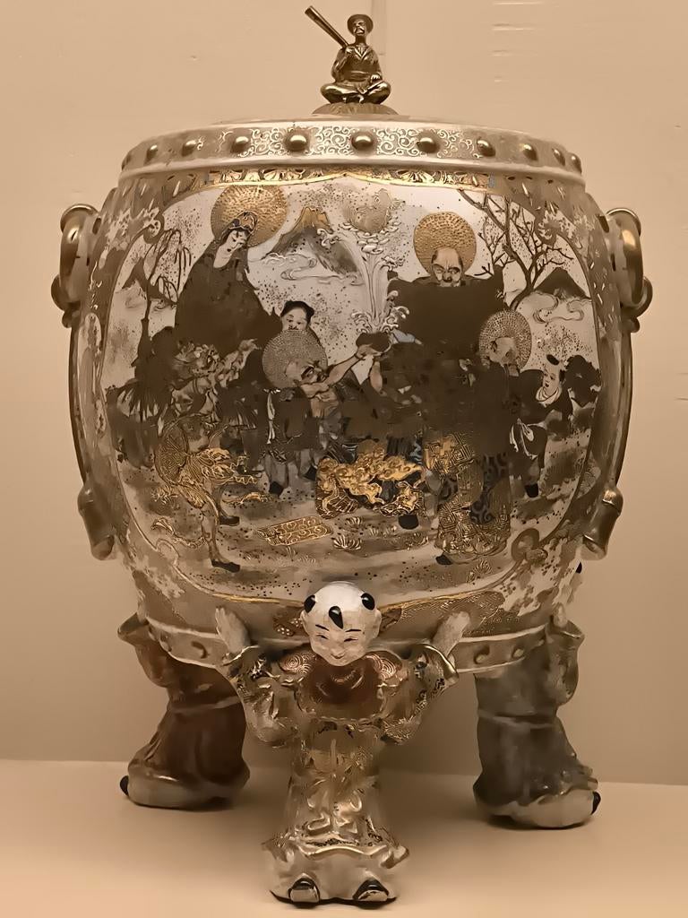 Schitterende Japanse Satsuma koro uit de 19e eeuw, Ophalen of Verzenden