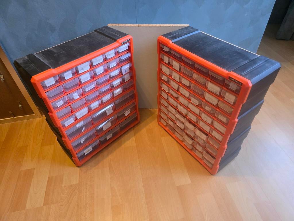 2x Kunststof magazijnbakken / sorteerbakken, bv voor LEGO, Ophalen of Verzenden, Gebruikt