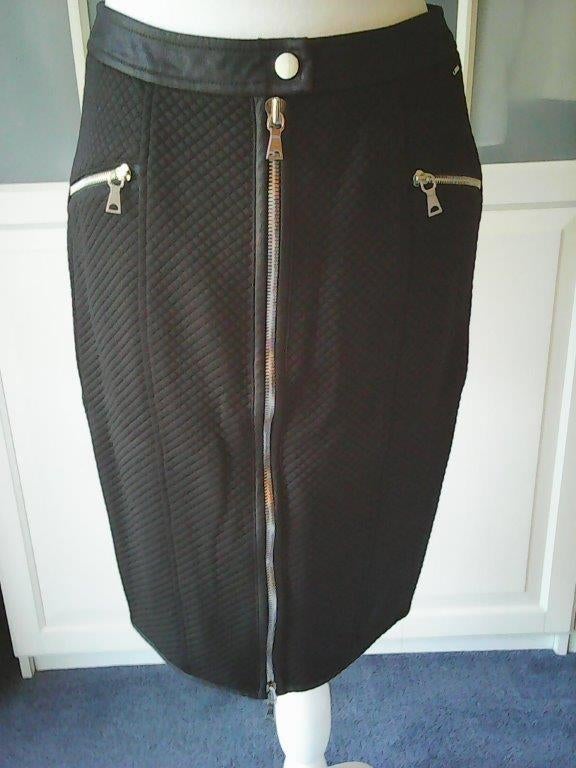 Nieuwe, Zwarte midi-rok Claudia Strater, 34/XS., Zwart, Nieuw, Ophalen of Verzenden, Maat 34 (XS) of kleiner