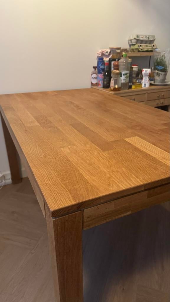 Sklum Houten Eettafel 80x140, Huis en Inrichting, Tafels | Eettafels, Gebruikt, 100 tot 150 cm, Eikenhout, Vier personen
