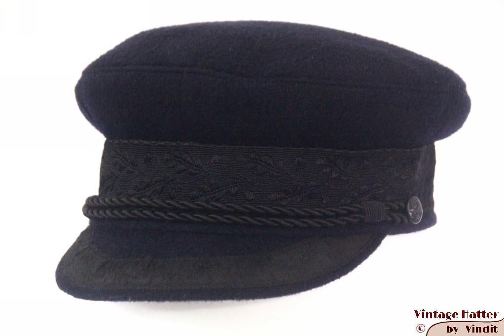 Vintage Kapiteinspet Prinz Heinrich donker blauw 56, Ophalen of Verzenden, Gedragen, Prinz Heinrich, Pet