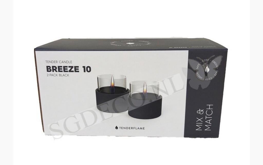 Thender Flame Set - Sfeervolle Kandelaars, Ophalen, Zwart, Zo goed als nieuw, Metaal