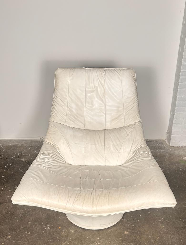 jack Crebolder goldstar loungestoel voor young international, Huis en Inrichting, Stoelen, Gebruikt, Eén, Leer, Overige kleuren