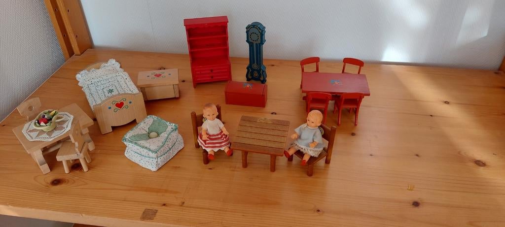 Vintage Poppenhuis Meubeltjes Set, Ophalen of Verzenden, Gebruikt, Overige typen