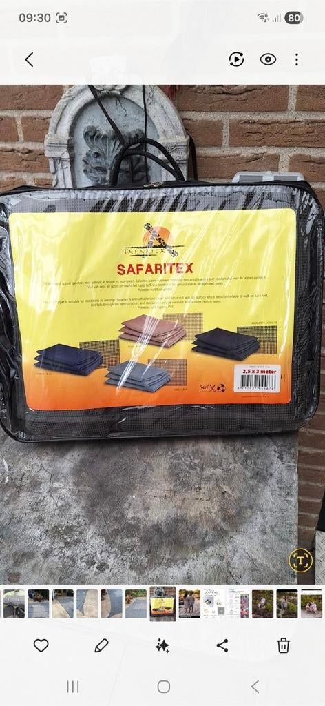 Camping accessoires: vloerbekleding, schaduwdoek, windscherm, Ophalen, Gebruikt