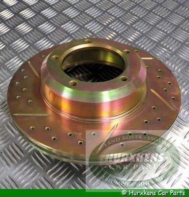 High performance remschijf cross drilled & grooved voor Land, Ophalen of Verzenden, Nieuw, Land Rover