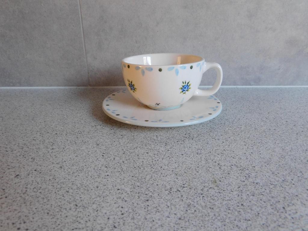 Kop en schotel Roosje Noa JET by ter Steege, Ophalen of Verzenden, Zo goed als nieuw, Overige stijlen, Kop(pen) en/of Schotel(s)