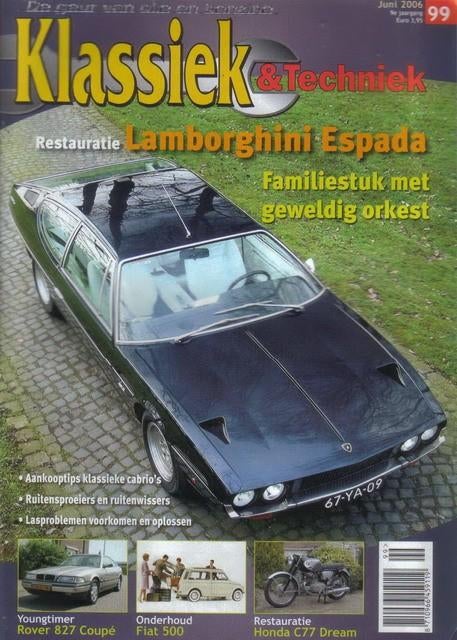Klassiek & Techniek 99 2006 : Lamborghini Espada - Fiat 500, Boeken, Ophalen of Verzenden, Gelezen, Algemeen
