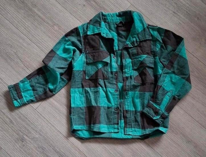 Flannelen blouse maat 134, Ophalen of Verzenden, Zo goed als nieuw, Meisje, Overhemd of Blouse