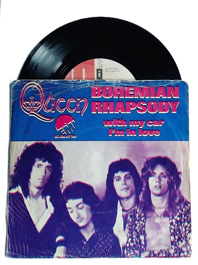 Top2000#0001 Queen - Bohemian rhapsody, Cd's en Dvd's, Vinyl Singles, Zo goed als nieuw, Single, Overige genres, 7 inch, Verzenden