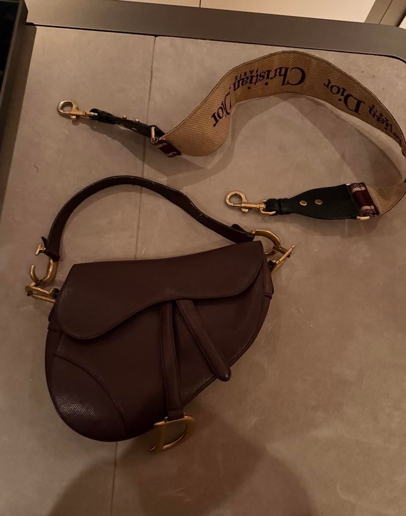 Dior Purple Saddle Bag, Sieraden, Tassen en Uiterlijk, Tassen | Damestassen, Ophalen of Verzenden, Zo goed als nieuw, Paars, Handtas