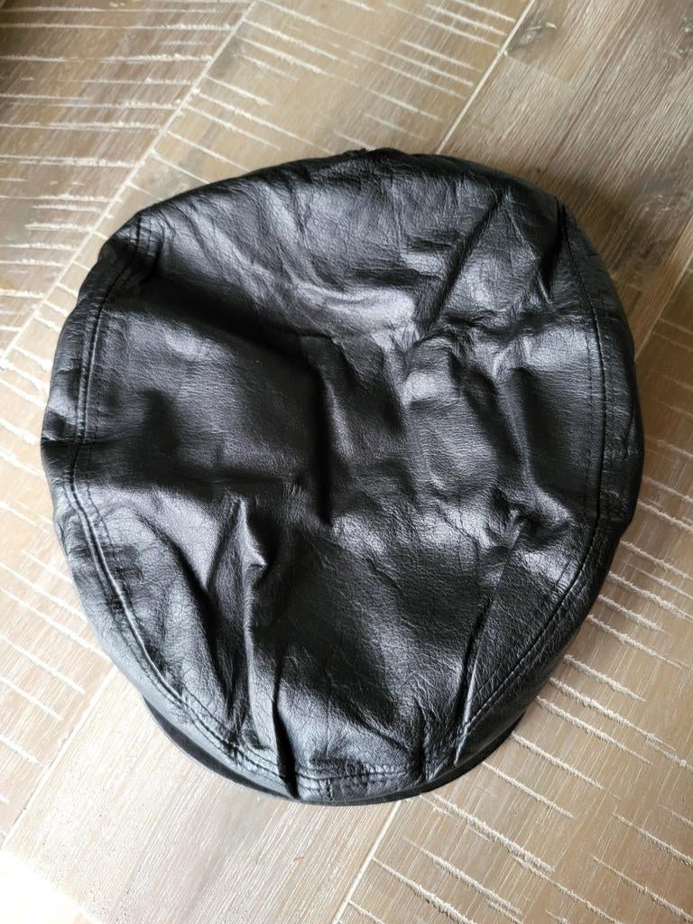 Leren pet met knoop, Ophalen of Verzenden, Gedragen, 60 cm (XL, 7½ inch) of meer, Pet