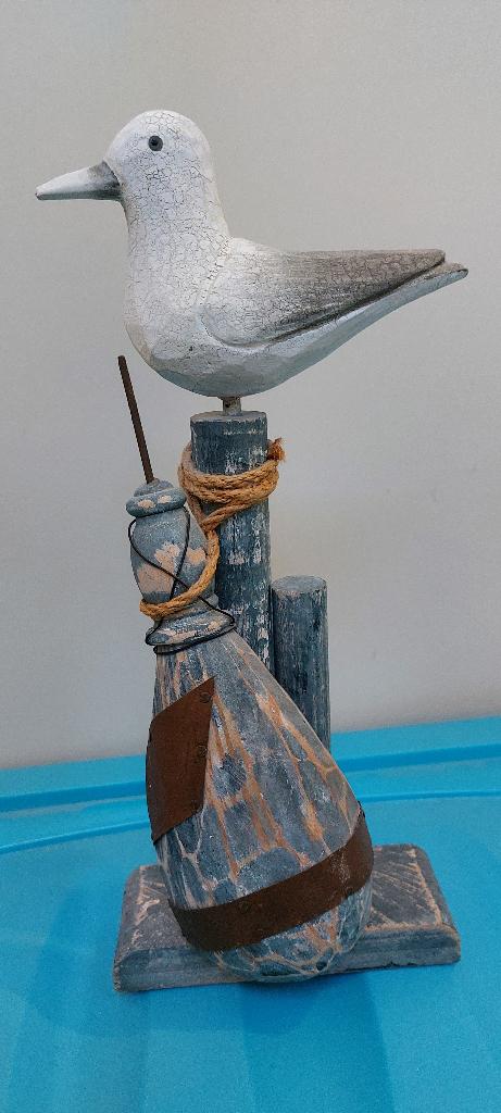 zeemeeuw op leuke standaard circa 30 cm hoog, Ophalen of Verzenden, Zo goed als nieuw